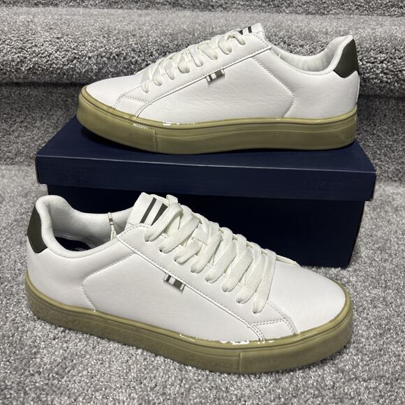 Brand New Ben Sherman Crowley Men's Sneaker Bsmcrowv-1814 White/Elm/Army Size 8D - Picture 1 of 12